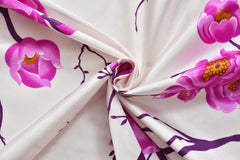 HOMECROWN Floral Printed Curtains for Windows and Doors – Set of 2, Purple