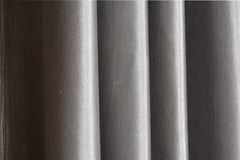 Homecrown Solid Plain Crush Curtains for Windows/Doors – Set of 2, Grey