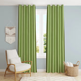 Homecrown Solid Plain Crush Curtains for Windows/Doors – Set of 2, Light Green