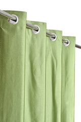 Homecrown Solid Plain Crush Curtains for Windows/Doors – Set of 2, Light Green