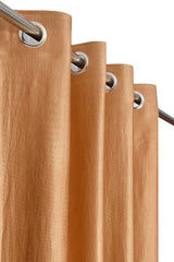 Homecrown Solid Plain Crush Curtains for Windows/Doors – Set of 2, Beige