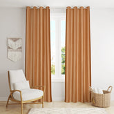 Homecrown Solid Plain Crush Curtains for Windows/Doors – Set of 2, Beige