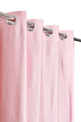 Homecrown Solid Plain Crush Curtains for Windows/Doors – Set of 2, Baby Pink