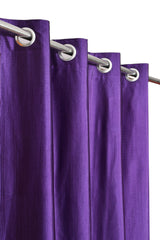 Homecrown Solid Plain Crush Curtains for Windows/Doors – Set of 2, Purple
