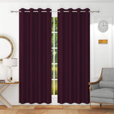 Homecrown Premium Thermal Insulated Room Darkening Blackout Curtains for Windows & Doors - Set of 2, Purple