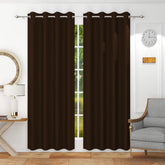 Homecrown Premium Thermal Insulated Room Darkening Blackout Curtains for Windows & Doors - Set of 2, Brown