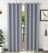 Homecrown Premium Thermal Insulated Room Darkening Blackout Curtains for Windows & Doors - Set of 2, Grey