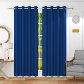 Homecrown Premium Thermal Insulated Room Darkening Blackout Curtains for Windows & Doors - Set of 2, Royal Blue