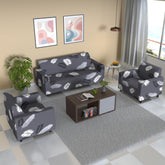 Homecrown Stretchable Fully Covered 5 Seater Sofa Cover Set (3+1+1) – Feather Design, Universal Fit & Non-Slip Protection