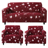Homecrown Stretchable Fully Covered 5 Seater Sofa Cover Set (3+1+1) – Floral Design, Universal Fit & Non-Slip Protection