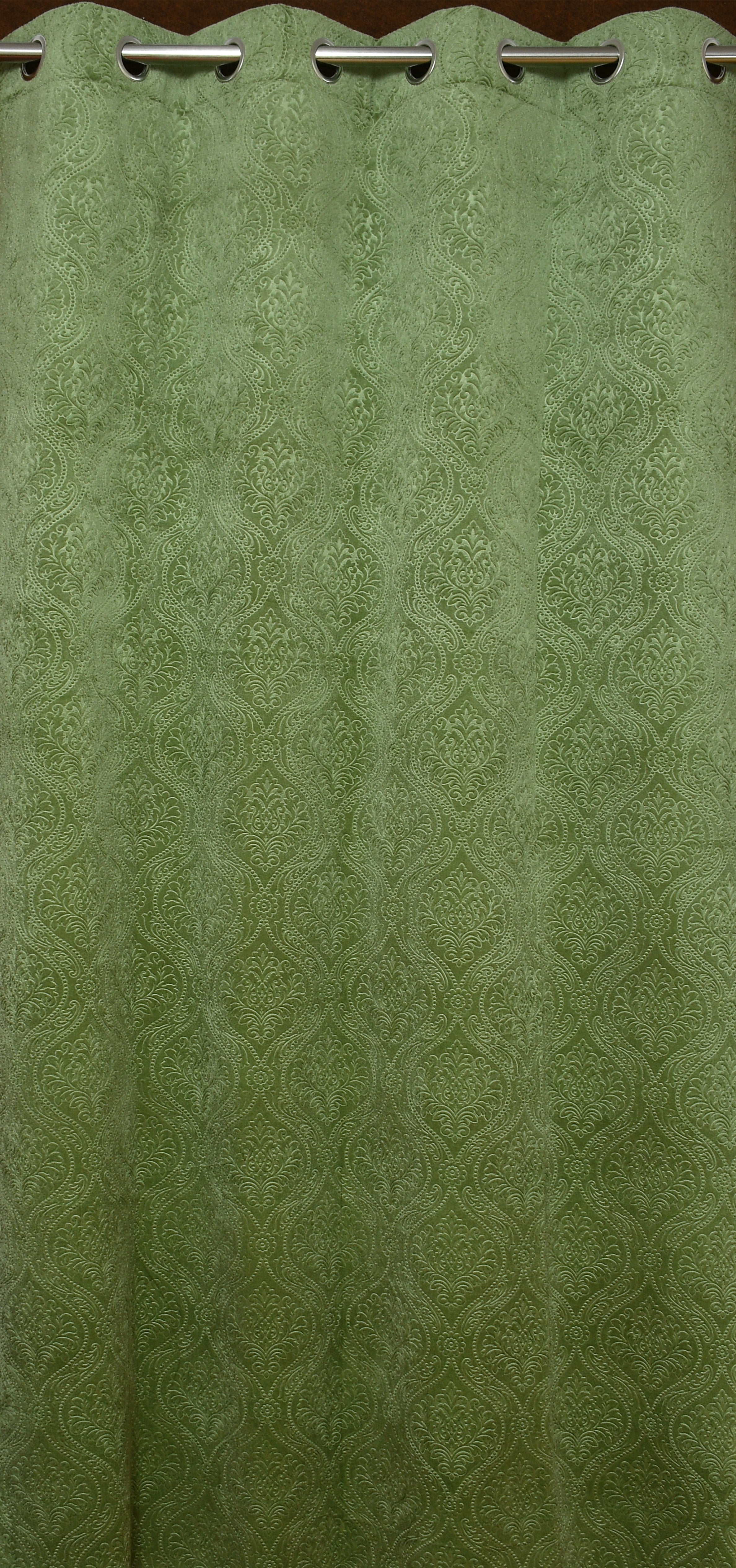 Homecrown Premium Velvet Fabric Room Darkening Curtains for Windows & Doors - Set of 2, Cadbury- Green