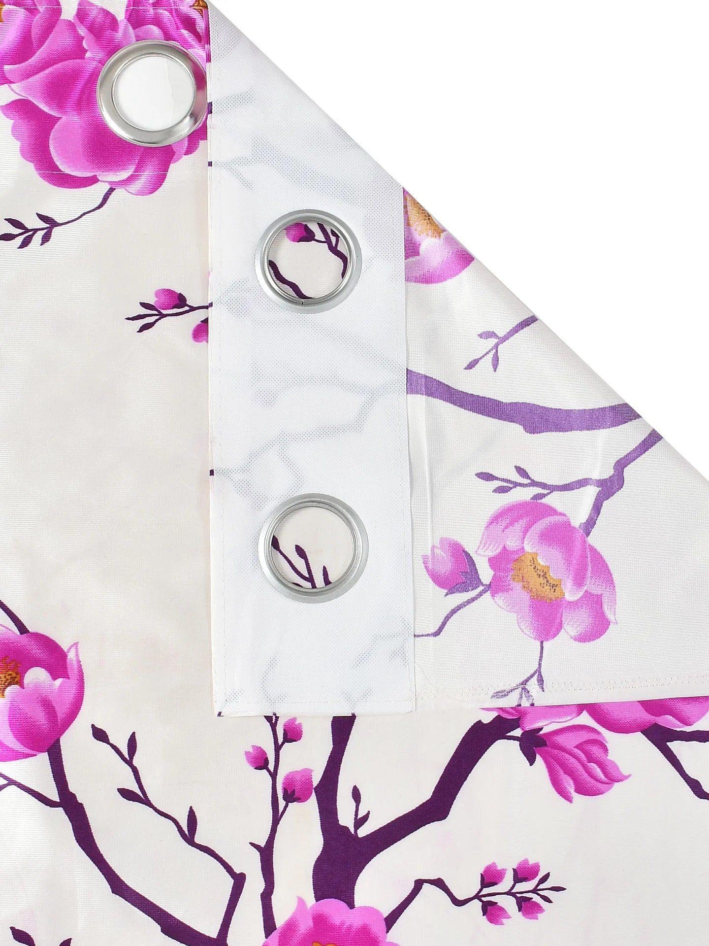 HOMECROWN Floral Printed Curtains for Windows and Doors – Set of 2, Purple