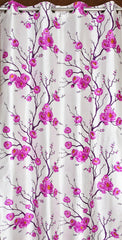HOMECROWN Floral Printed Curtains for Windows and Doors – Set of 2, Purple