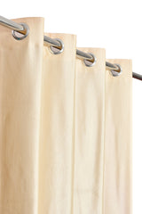 Homecrown Solid Plain Crush Curtains for Windows/Doors – Set of 2, Cream