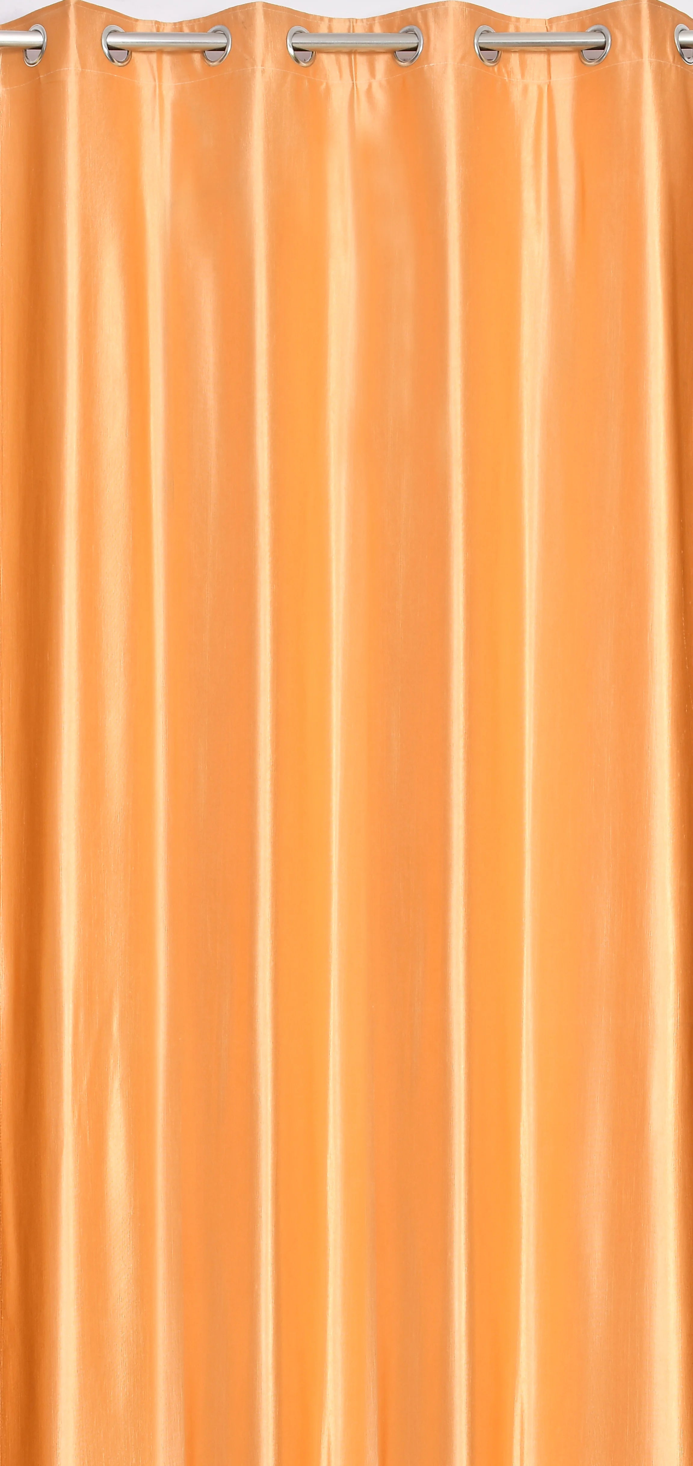Homecrown Solid Plain Crush Curtains for Windows/Doors – Set of 2, Gold