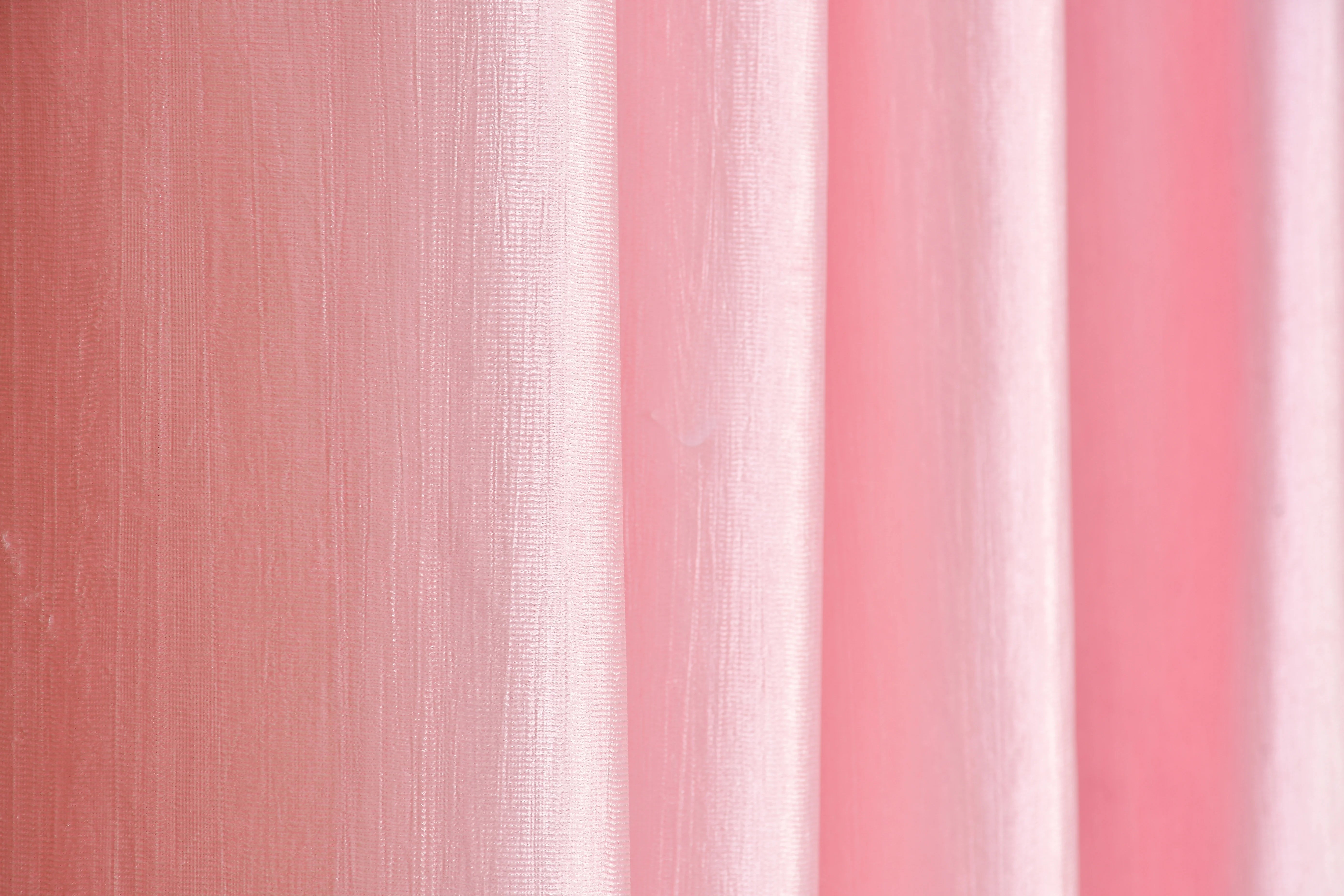 Homecrown Solid Plain Crush Curtains for Windows/Doors – Set of 2, Baby Pink
