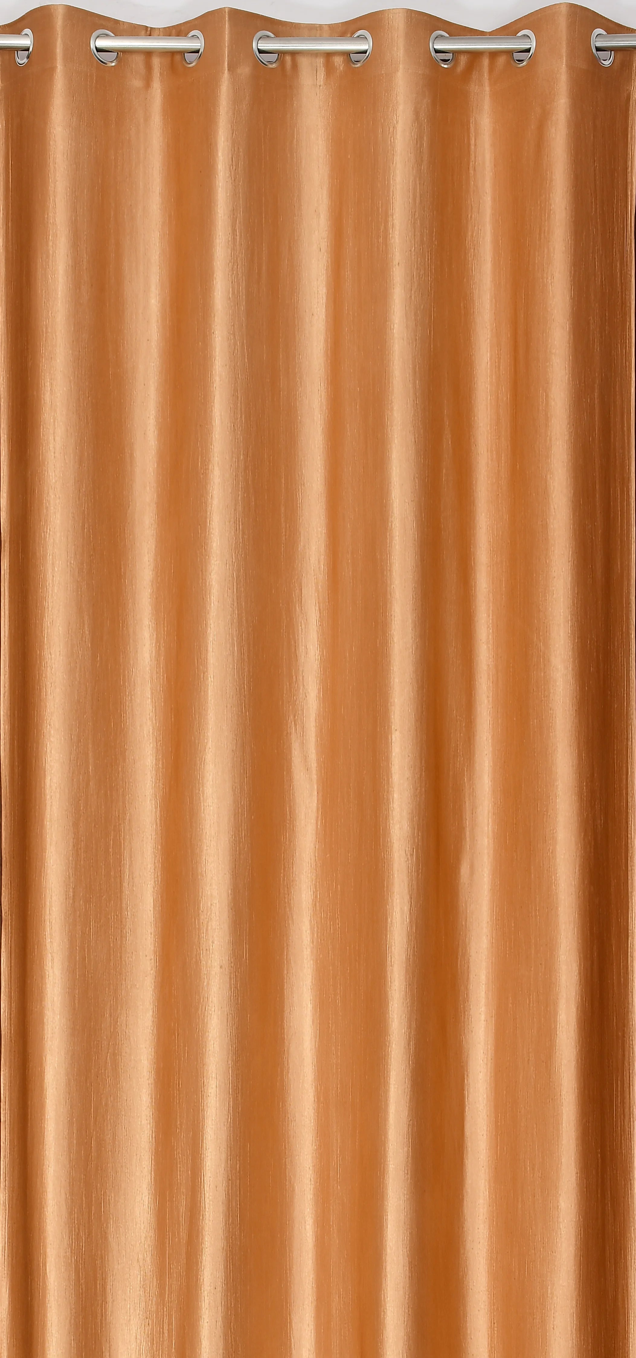 Homecrown Solid Plain Crush Curtains for Windows/Doors – Set of 2, Beige