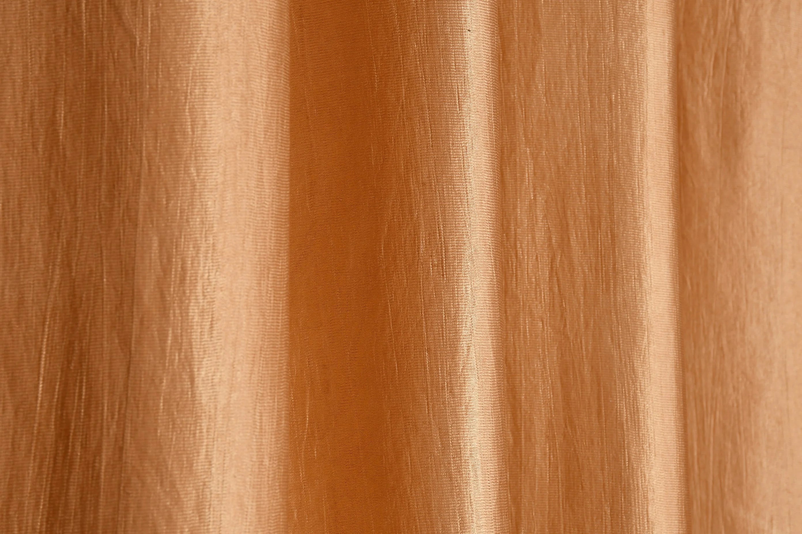 Homecrown Solid Plain Crush Curtains for Windows/Doors – Set of 2, Beige