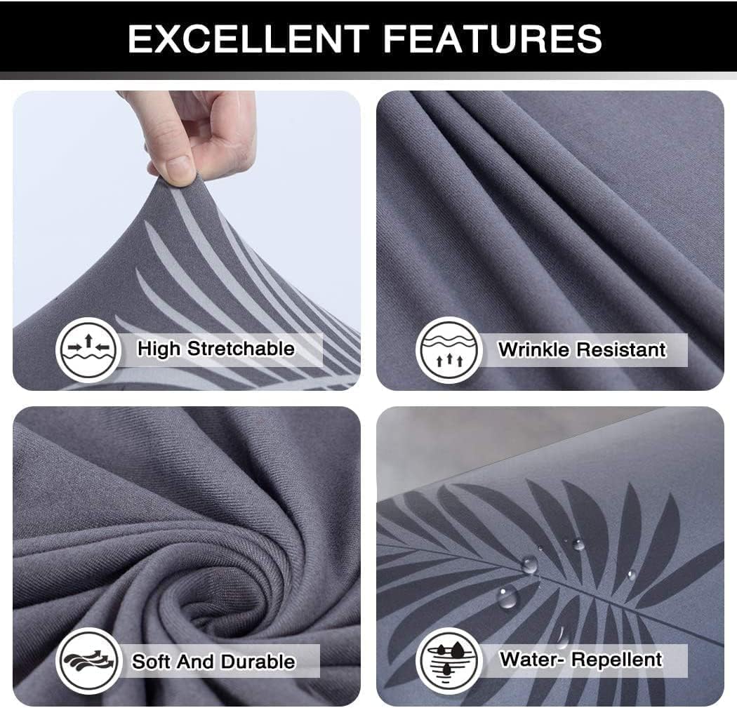 Homecrown Stretchable Fully Covered 5 Seater Sofa Cover Set (3+1+1) – Feather Design, Universal Fit & Non-Slip Protection