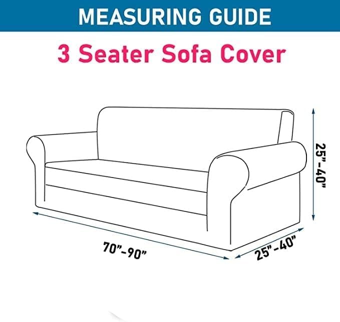 Homecrown Stretchable Fully Covered 5 Seater Sofa Cover Set (3+1+1) – Geometric Design, Universal Fit & Non-Slip Protection